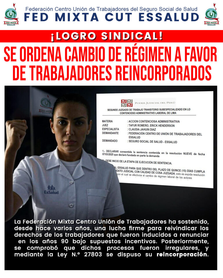 SE ordena cambio de regimen Post-Recuperado